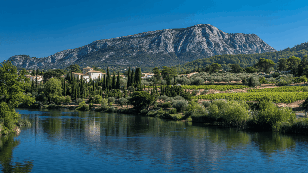 Provence les vignes au pied des montagnes