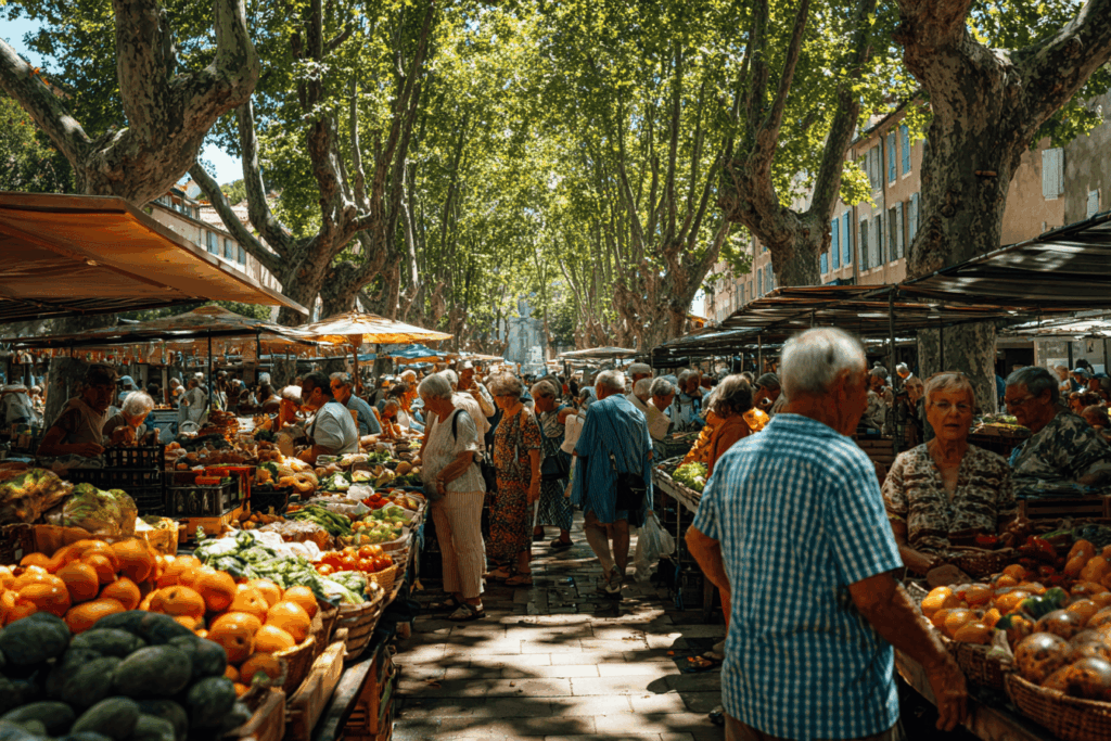 Le marché de Sanary sur mer